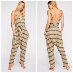 Intimately Free People Back in the Game Striped Sleeveless Jumpsuit Women's XS